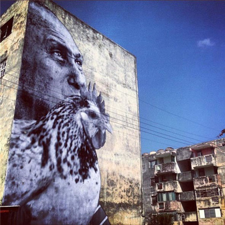 JR遍布全球的城市街头艺术作品