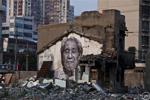 JR遍布全球的城市街头艺术作品