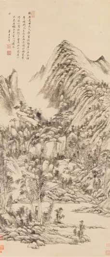 王原祁 虞山胜景 水墨纸本 立轴 王原祁 虞山胜景 水墨纸本 立轴
